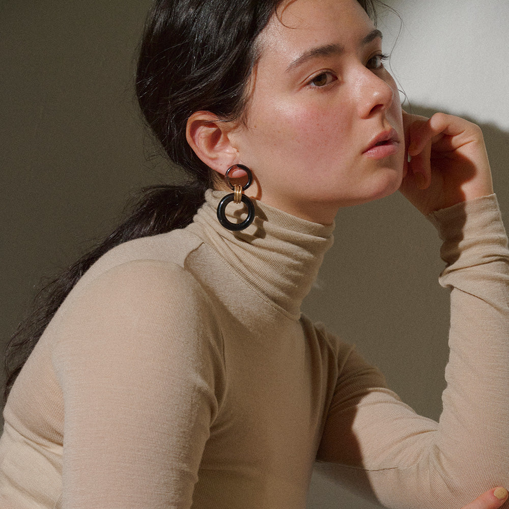 【LIMITED NUMBER/リミテッドナンバー】MELLOW マーブル カラー リング メニー チタンポスト スタッドピアス