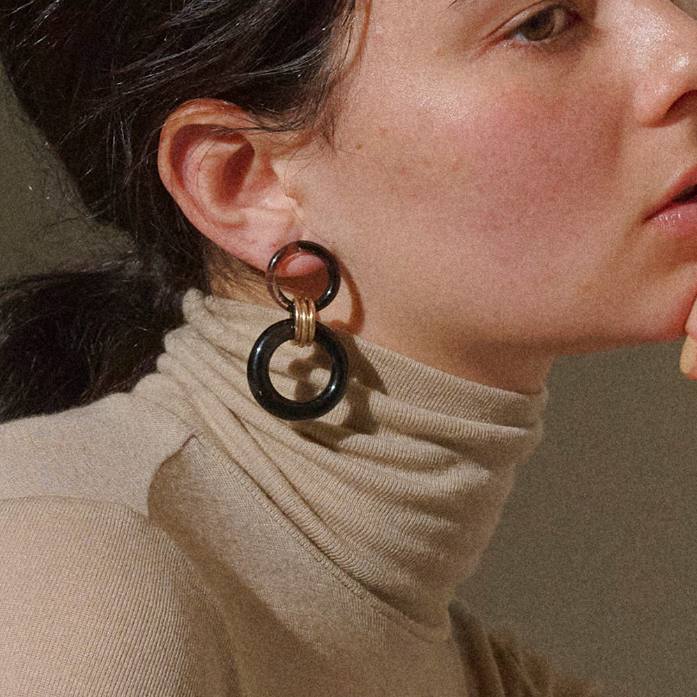 【LIMITED NUMBER/リミテッドナンバー】MELLOW マーブル カラー リング メニー チタンポスト スタッドピアス