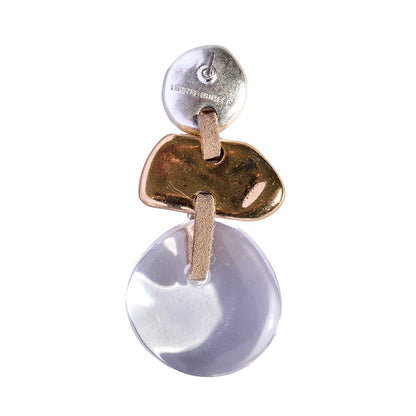 【LIMITED NUMBER/リミテッドナンバー】MELLOW マルチ シェイプ クリア コンビカラー チタンポスト スタッドピアス