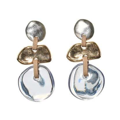 【LIMITED NUMBER/リミテッドナンバー】MELLOW マルチ シェイプ クリア コンビカラー チタンポスト スタッドピアス