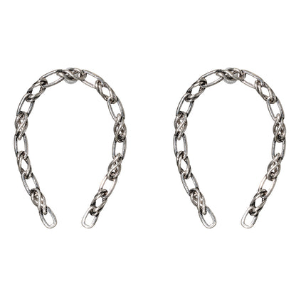 【LIMITED NUMBER/リミテッドナンバー】Vintage Like ピアス メタル チェーン 馬蹄 ホースシュー チタンポスト スタッドピアス