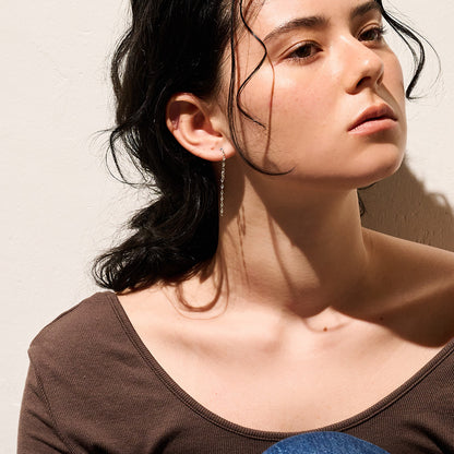 【LIMITED NUMBER/リミテッドナンバー】Vintage Like ピアス メタル チェーン バックキャッチ チタンポスト スタッドピアス
