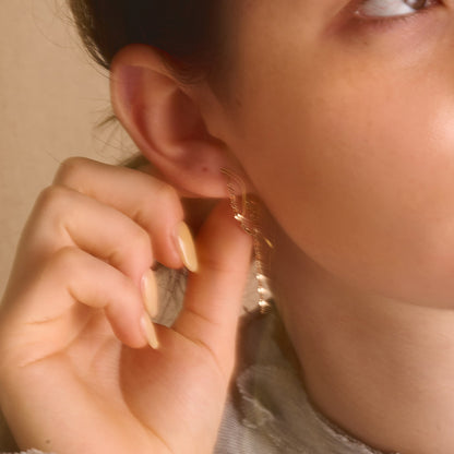 【LIMITED NUMBER/リミテッドナンバー】Vintage Like ピアス メタル チェーン バックキャッチ チタンポスト スタッドピアス