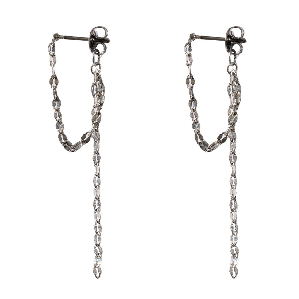 【LIMITED NUMBER/リミテッドナンバー】Vintage Like ピアス メタル チェーン バックキャッチ チタンポスト スタッドピアス