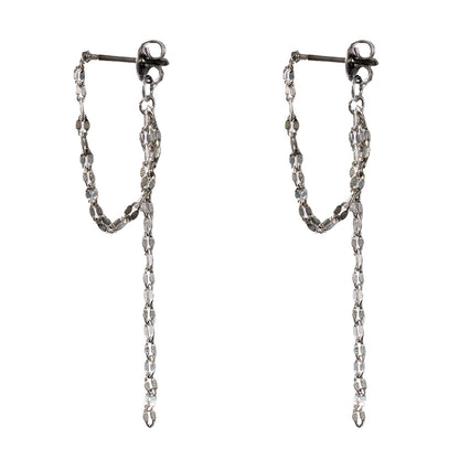 【LIMITED NUMBER/リミテッドナンバー】Vintage Like ピアス メタル チェーン バックキャッチ チタンポスト スタッドピアス