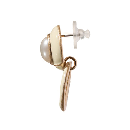 【LIMITED NUMBER/リミテッドナンバー】Vintage Like ピアス ニッケルフリー メタル パール オーバル リング チタンポスト スタッドピアス