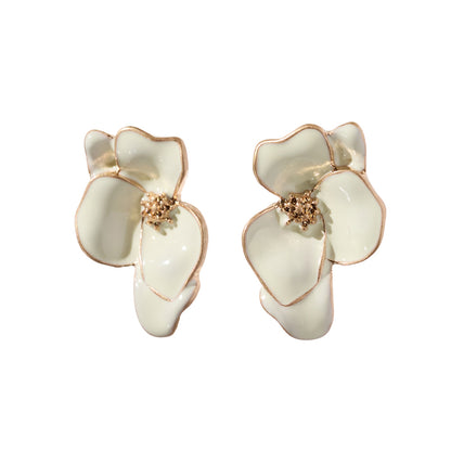 【LIMITED NUMBER/リミテッドナンバー】Vintage Like ピアス ニッケルフリー メタル フラワー モノトーンカラー チタンポスト スタッドピアス
