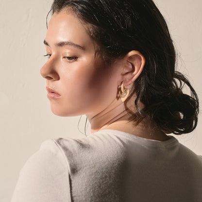 【LIMITED NUMBER/リミテッドナンバー】Vintage Like ピアス ニッケルフリー メタル ハング ハート カラー キャッチレス ステンレスポスト フープピアス