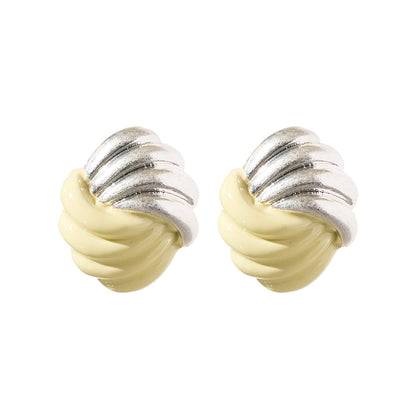 【LIMITED NUMBER/リミテッドナンバー】Vintage Like ピアス ニッケルフリー メタル 幾何学 ライン バイカラー チタンポスト スタッドピアス