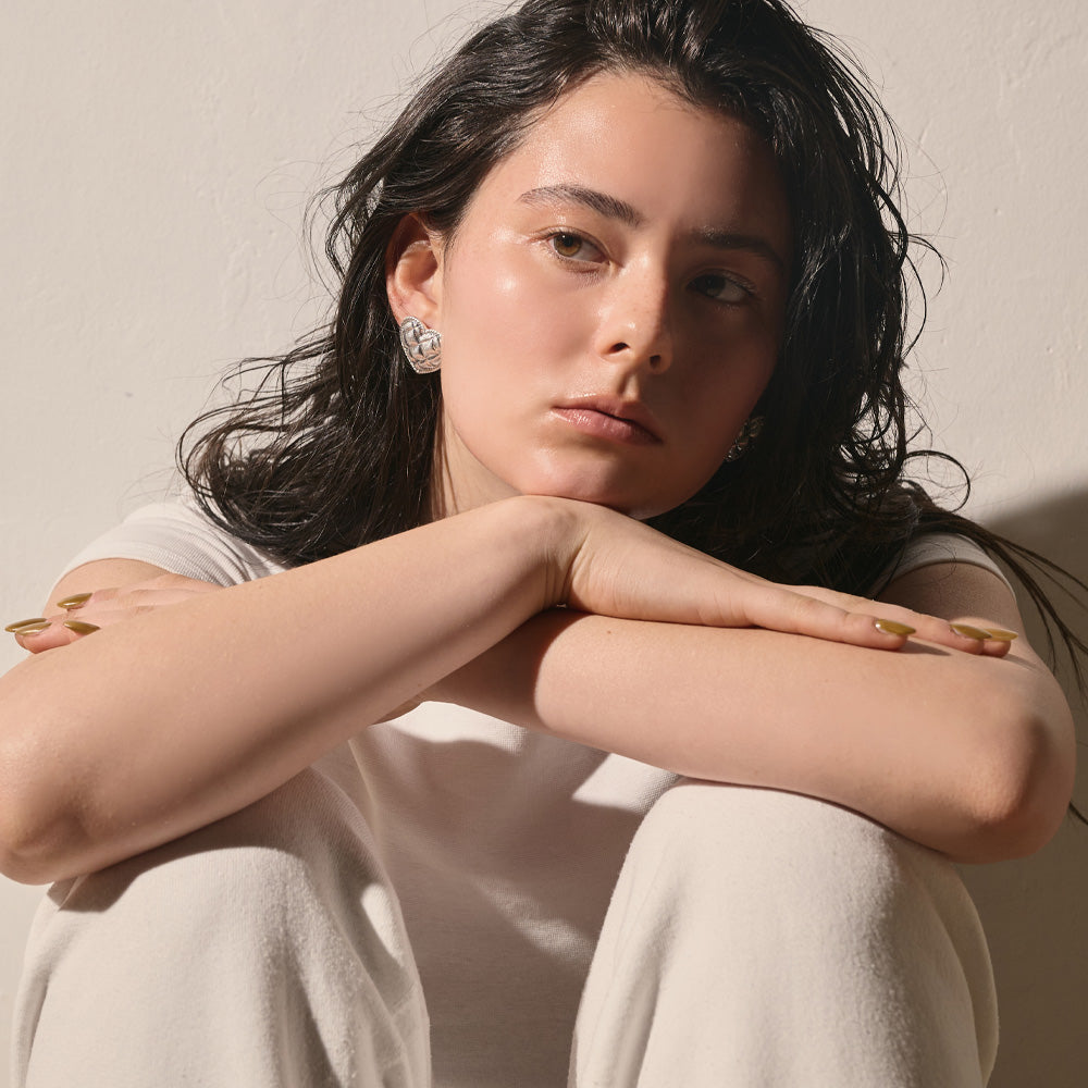 【LIMITED NUMBER/リミテッドナンバー】Vintage Like ピアス ニッケルフリー メタル ハート キルティング カラー ボール バックキャッチ チタンポスト スタッドピアス