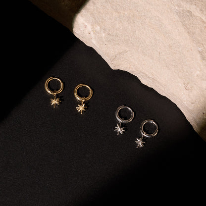 【LIMITED NUMBER/リミテッドナンバー】  MOON stainless collection ピアス メタル ミニ ブライトスター ステンレス フープピアス