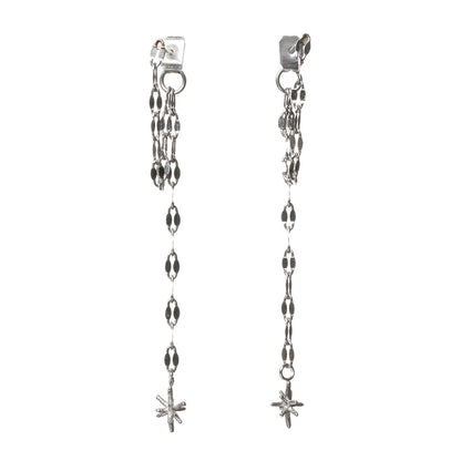 【LIMITED NUMBER/リミテッドナンバー】  MOON stainless collection ピアス メタル ミニ ブライトスター ペタルチェーン スウィング バックキャッチ ステンレス スタッドピアス