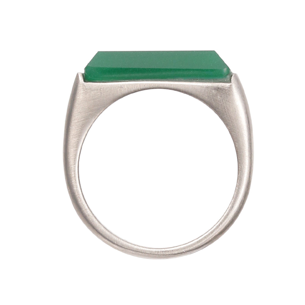 【LIMITED NUMBER】STAINLESS collection リング メタル レクタングル 天然石 13号 17号 指輪