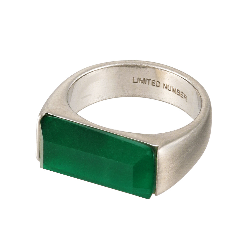 【LIMITED NUMBER】STAINLESS collection リング メタル レクタングル 天然石 13号 17号 指輪