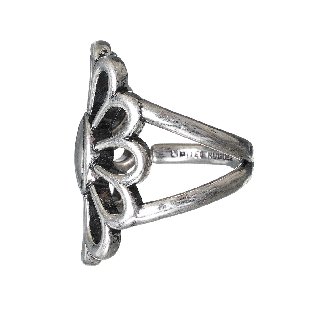【LIMITED NUMBER】Vintage Like/volume ring リング ニッケルフリー メタル フラワー 透かし フリーサイズ 指輪
