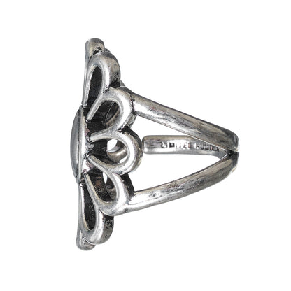 【LIMITED NUMBER】Vintage Like/volume ring リング ニッケルフリー メタル フラワー 透かし フリーサイズ 指輪