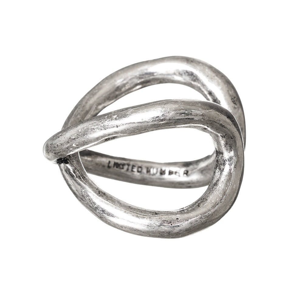 【LIMITED NUMBER】Vintage Like/volume ring リング ニッケルフリー メタル ∞ クロス ライン ワイド フリーサイズ 指輪
