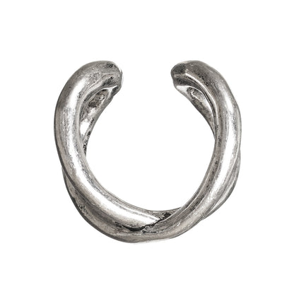 【LIMITED NUMBER】Vintage Like/volume ring リング ニッケルフリー メタル ∞ クロス ライン ワイド フリーサイズ 指輪