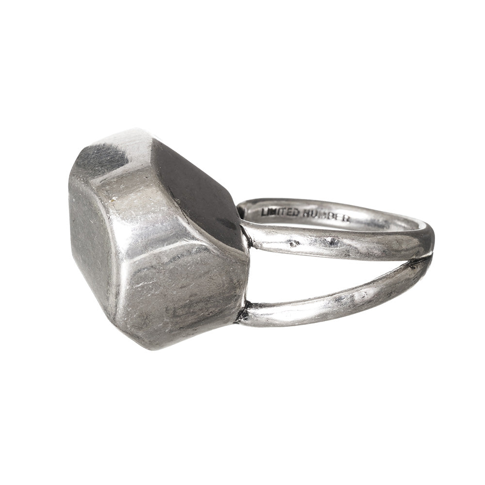 【LIMITED NUMBER】Vintage Like/volume ring リング ニッケルフリー メタル ブロック ロック フリーサイズ 指輪