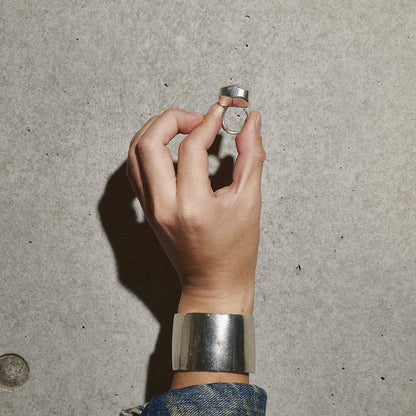 【LIMITED NUMBER】Vintage Like/volume ring リング ニッケルフリー メタル ブロック ロック フリーサイズ 指輪