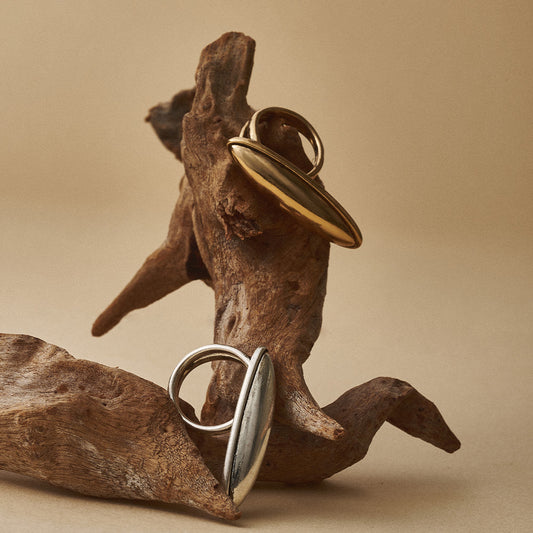 【LIMITED NUMBER】Vintage Like/volume ring リング ニッケルフリー メタル ロング オーバル フリーサイズ 指輪