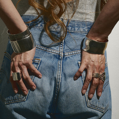 【LIMITED NUMBER】Vintage Like/volume ring リング ニッケルフリー メタル スクエア クロスライン フリーサイズ 指輪