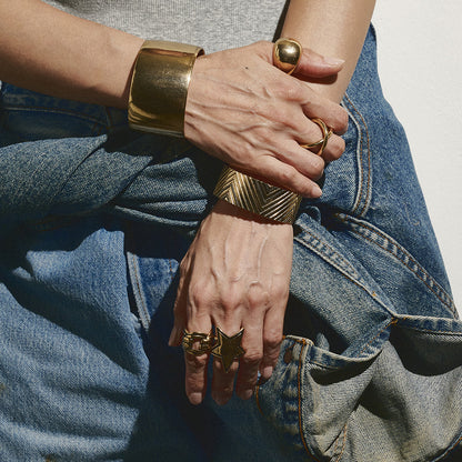 【LIMITED NUMBER】Vintage Like/volume ring リング ニッケルフリー メタル ワイド プランプ フリーサイズ 指輪