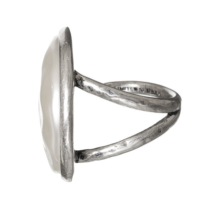 【LIMITED NUMBER】Vintage Like/volume ring リング ニッケルフリー メタル サークル フレーム マーブル カラー フリーサイズ 指輪