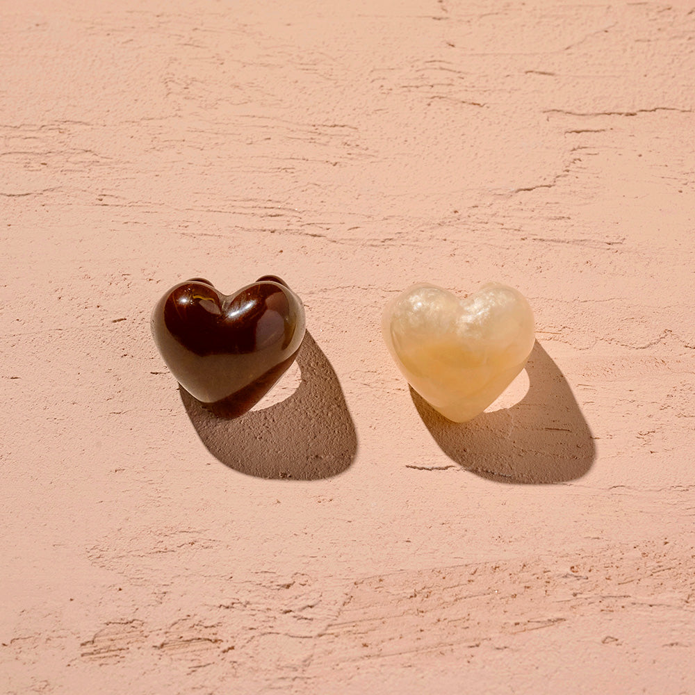 【LIMITED NUMBER/リミテッドナンバー】MELLOW プランプ ハート ワイド マーブル カラーボール 14号 指輪