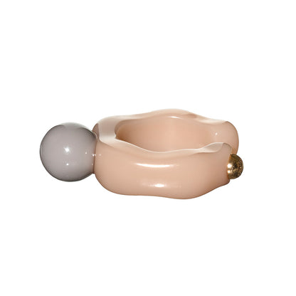 【LIMITED NUMBER/リミテッドナンバー】MELLOW センター ボール パール ウェーブ ツートンカラーボール 14号 指輪