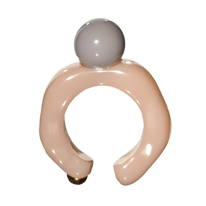 【LIMITED NUMBER/リミテッドナンバー】MELLOW センター ボール パール ウェーブ ツートンカラーボール 14号 指輪