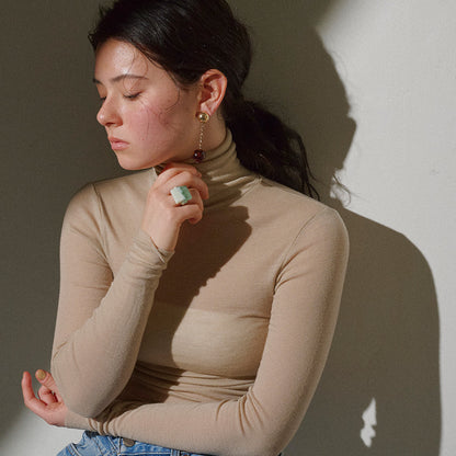 【LIMITED NUMBER/リミテッドナンバー】MELLOW スクエア サークル ウェーブ クリア マーブル カラーボール 12号 指輪