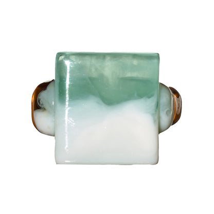 【LIMITED NUMBER/リミテッドナンバー】MELLOW スクエア サークル ウェーブ クリア マーブル カラーボール 12号 指輪