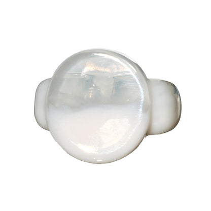 【LIMITED NUMBER/リミテッドナンバー】MELLOW スクエア サークル ウェーブ クリア マーブル カラーボール 12号 指輪