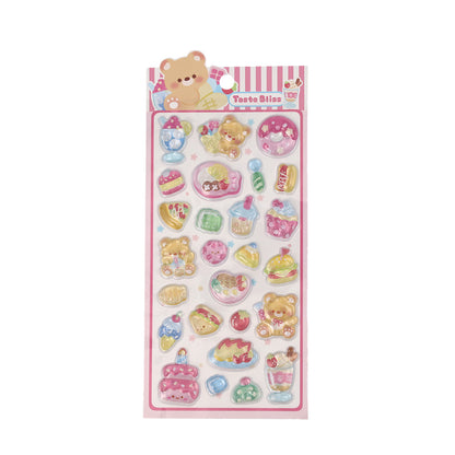 シール クマ スイーツ ３D デコレーションシール