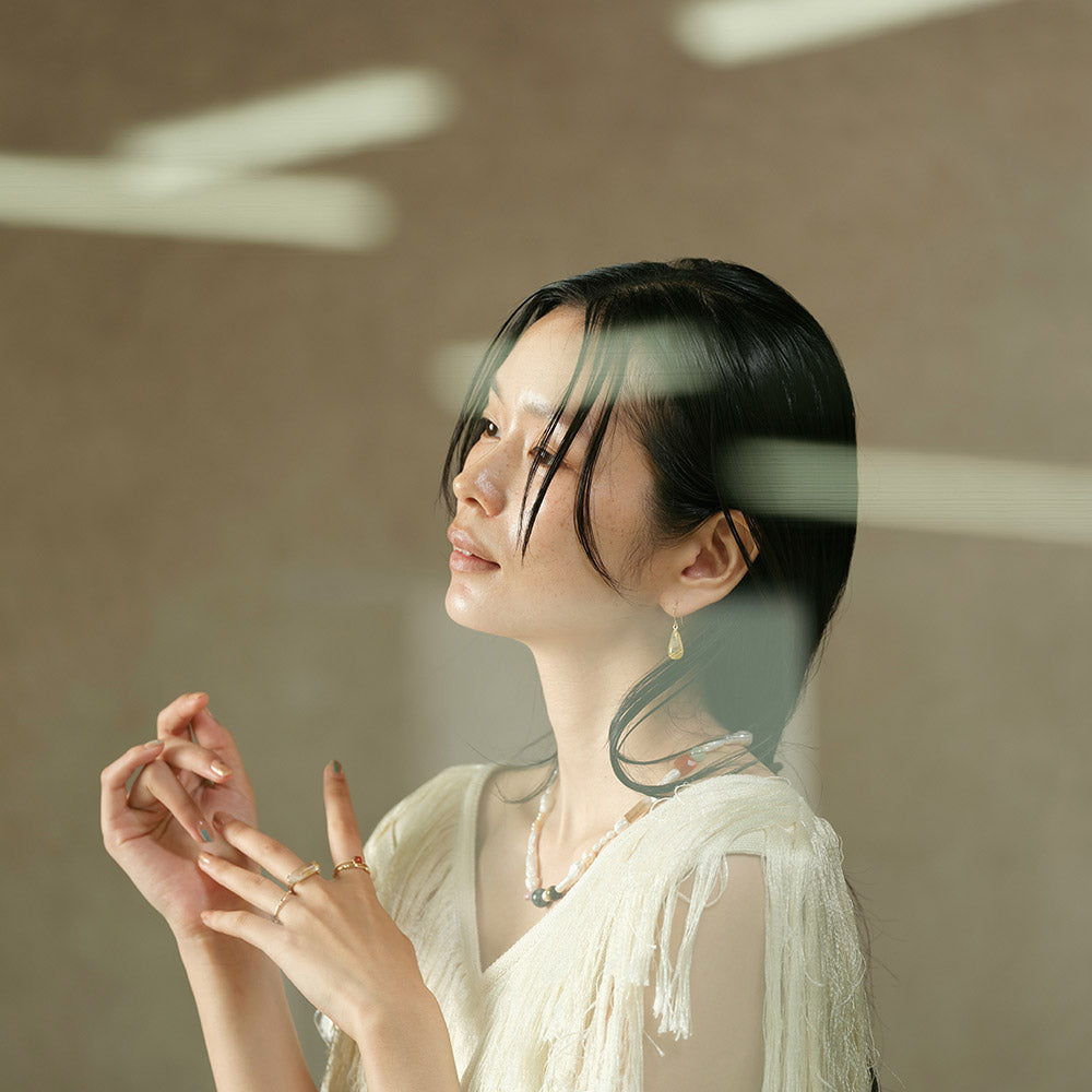 【Suu her.】ピアス ドロップ 天然石 フックピアス オリジナルクリアケース付き