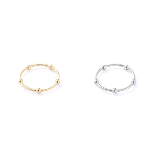 【Suu her.】リング ボール ドット スリム 13号 指輪 オリジナルクリアケース付き