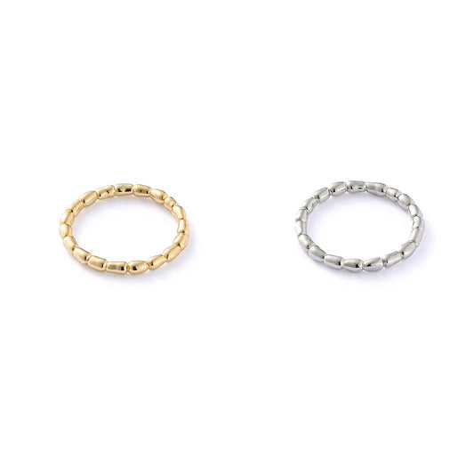 【Suu her.】リング オーバルボール スリム 13号 指輪 オリジナルクリアケース付き